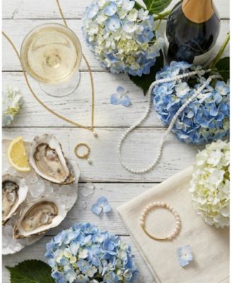 Filled Beads and Bar with Fresh Water Pearls Bracelet