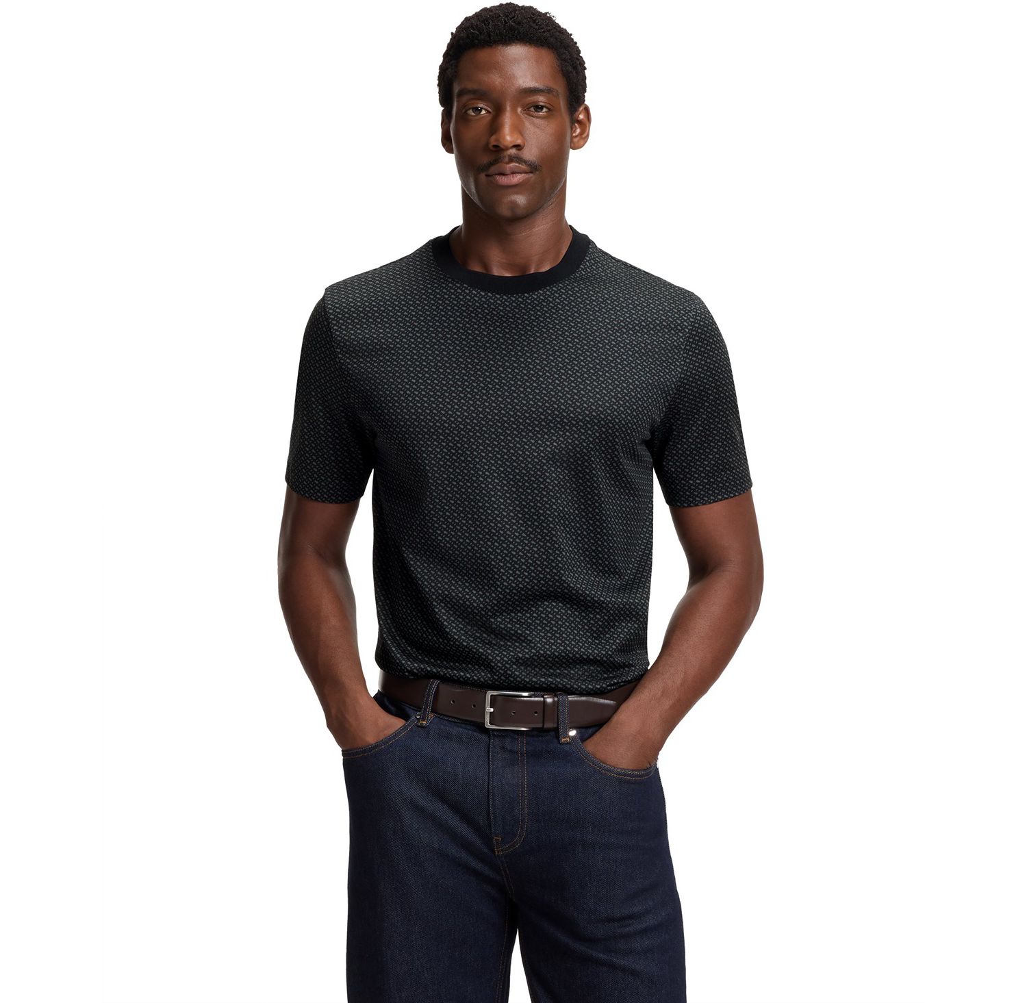 Men's Mercerized-Cotton Monogram T-Shirt