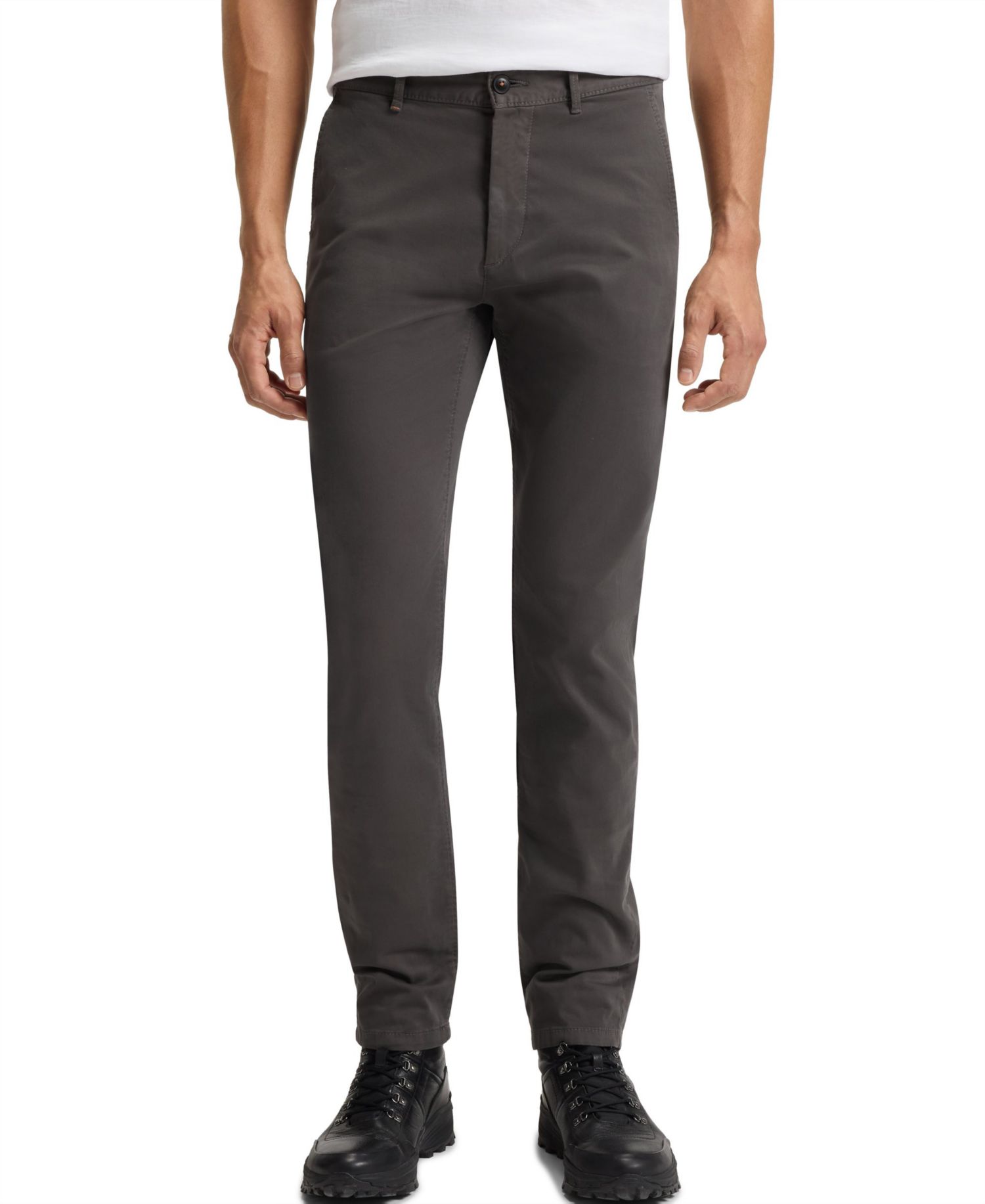Men's Stretch-Cotton Satin Slim-Fit Chinos