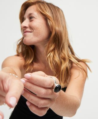 Silver-Plated Round Murano Glass Crystal Ring