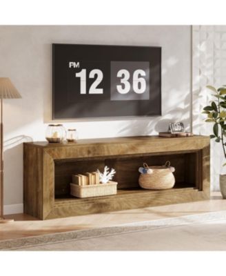 63" TV Stand for 55/60/65/75-Inch TVs, Rustic Extra Long Media TV Console