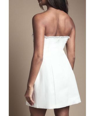 Women's Hotfix Diamante Bridal Mini Dress
