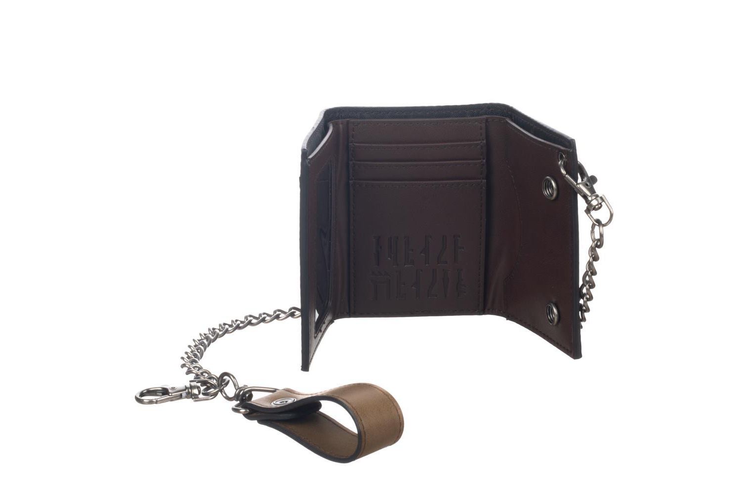 Men's Chain Wallet with Metal Shield
