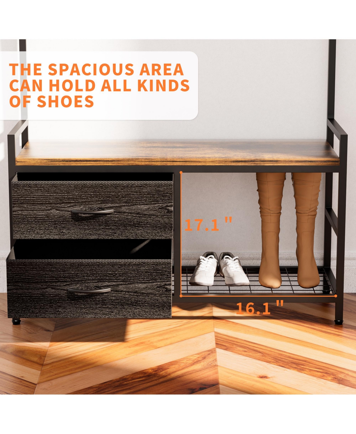 Rainsken Entryway Coat Rack