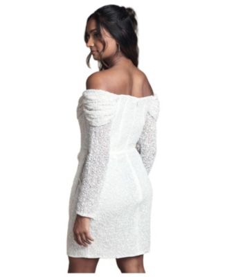 Women's Bardot Long Sleeve Mini Dress