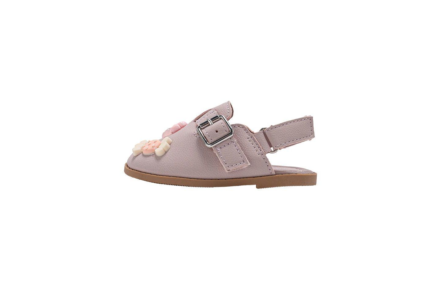 Сандалии Bebe Fashion Mule Sandals - Dressy Shoes with Playful Charm Details для девочек, цвет: Пудровый — фото 7