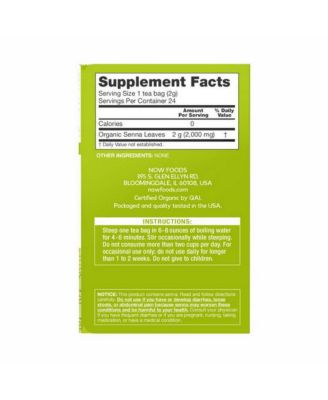 Real Tea Organic Senna Tea Caffeine Free, 24 Tea Bags