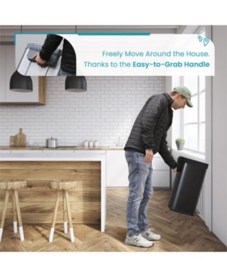 13 Gallon Kitchen Trash Can with Soft Close Lid, Liner-Free Stainless Steel Body