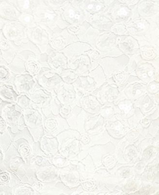 Juniors' Sequin Lace-Up Back Square Neck Short Dress