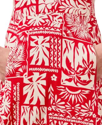 Women's Sleeveless Printed V-Neck Dress