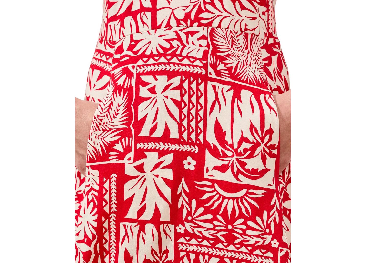 Women's Sleeveless Printed V-Neck Dress