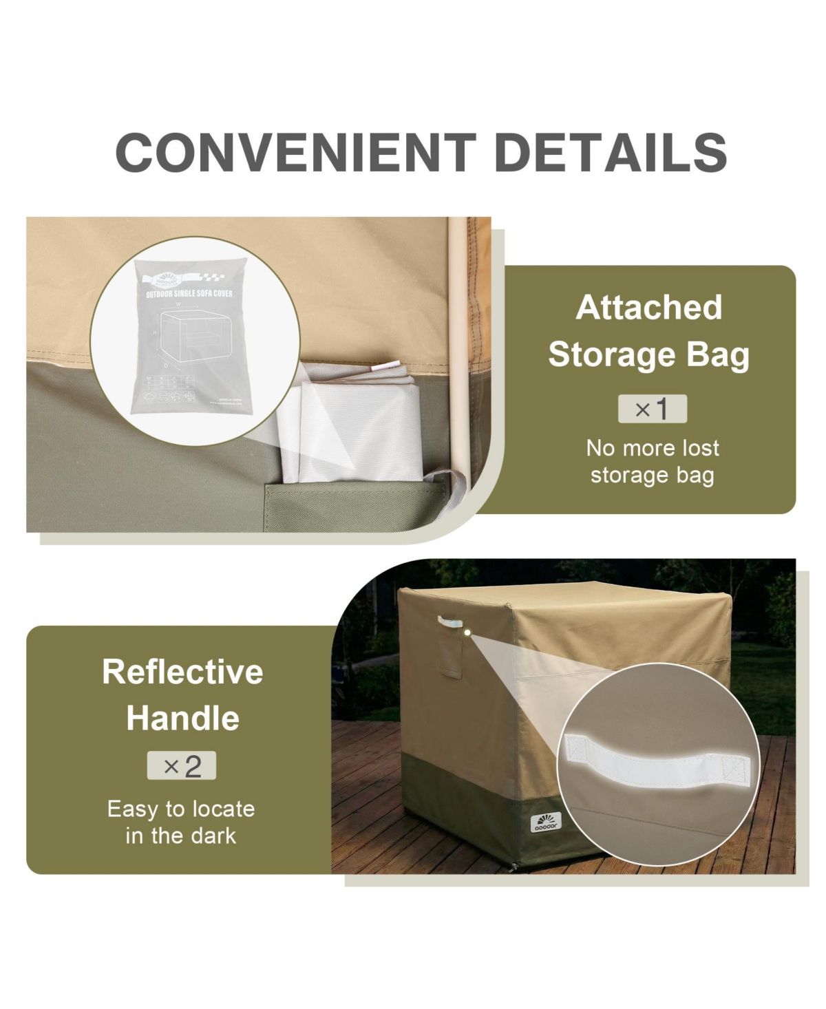 Aoodor Heavy Duty Patio Chair Cover