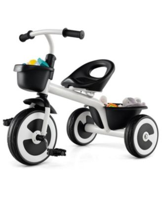 Toddler Tricycle with Adjustable Seat and Storage Baskets for 1.5-5 Years