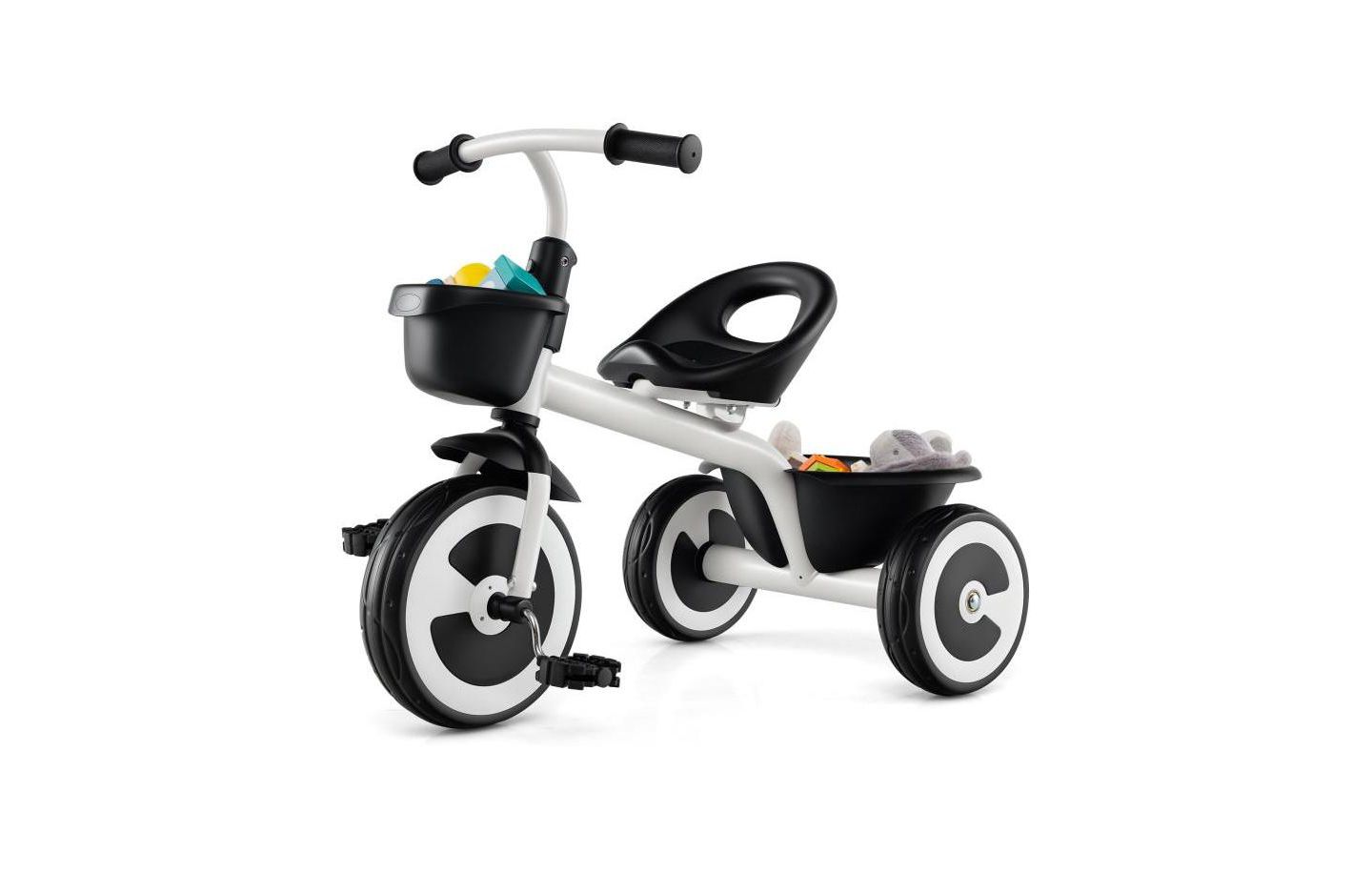 Детская игрушка HONGGE Toddler Tricycle with Adjustable Seat and Storage Baskets, Ages 1.5-5, цвет: Чёрный — фото 1