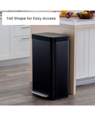 19 Gallon Large Kitchen Trash Can with Soft Close Lid, Liner-Free Stainless-Steel Body