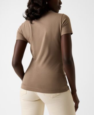 Women's Short-Sleeve Peony Triangle T-Shirt