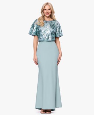 Women's Sequin Crewneck Ball Gown