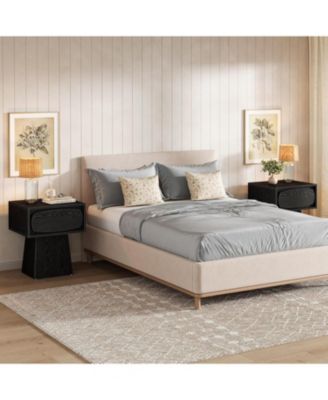 Modern Side End Table with Storage Drawer for Living Room, Bedroom and Small Space