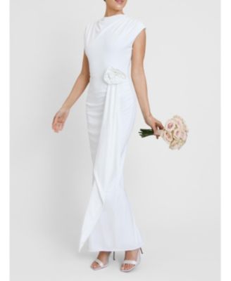 Women's Cap Sleeve Corsage Stretch Dress