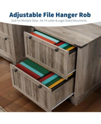 Farmhouse File Cabinets with 2 Drawers,30" File Cabinets with Hanging File Folders for A4/Letter/Legal Size Documents