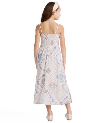 Girls' Pintuck Sleeveless Maxi Dress