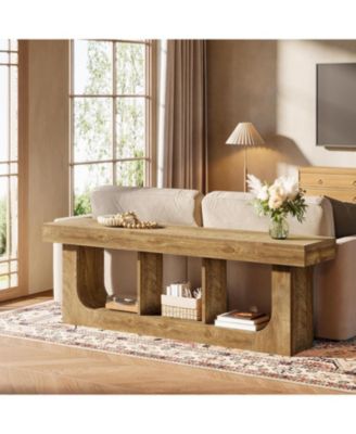 TV Stand for 70-Inch TVs, 63-Inch Entertainment Center with Storage Shelf