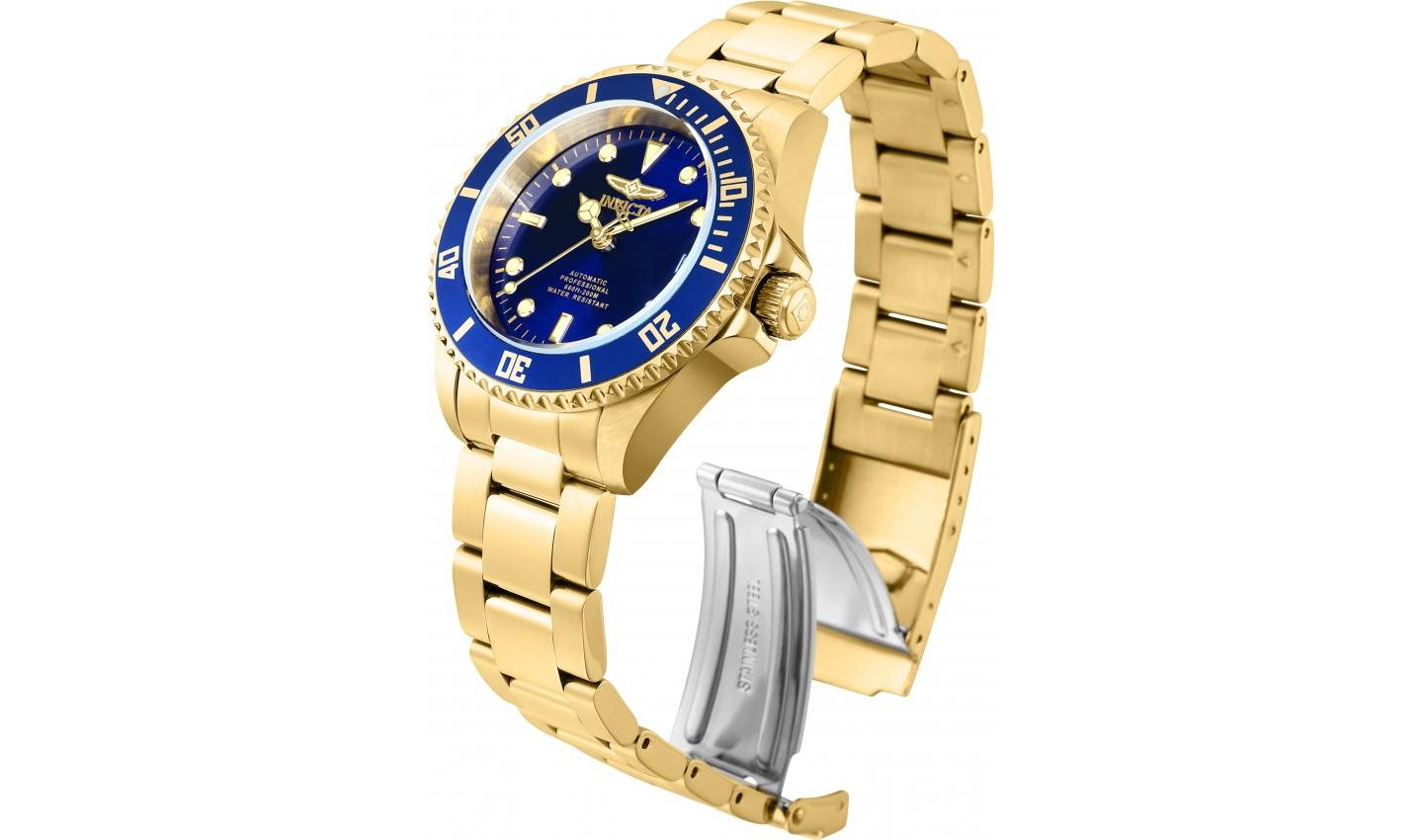 Мужские часы Invicta 28949 Pro Diver Automatic 3 Hand Dial, цвет: Золотой — фото 3