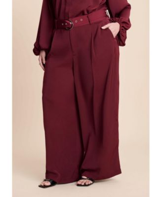 Women's Wide Leg Belted Pant