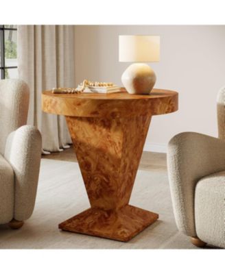 Round Side Table, Modern Accent Furniture for Living Room
