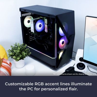 SMA7R77XT02 Liquid Cooled Gaming Desktop Computer, AMD Ryzen 7 7800X3D 4.2GHz, 32GB RAM, 1TB SSD, AMD Radeon RX 7700 XT 12GB, Windows 11