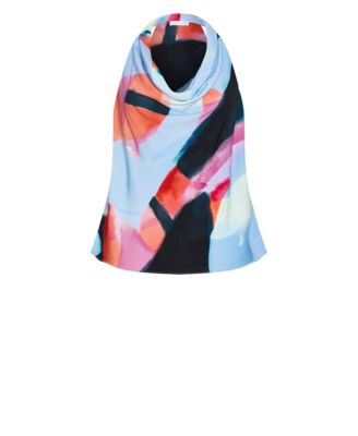 Women's Chloe Aspect Print Cowl Neck Top