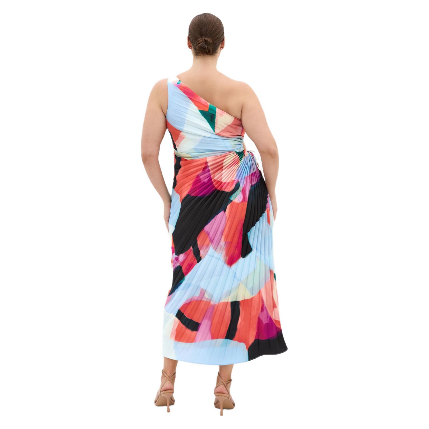 Women's Aliza Facet Print Pleat Maxi Dress