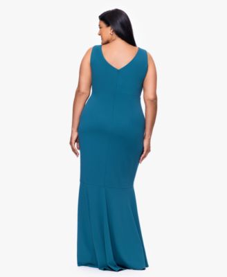 Plus Size Sleeveless V-Neck High-Low Dress