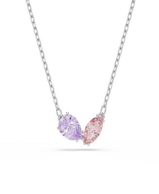 Ariana Grande x Rhodium Plated Multicolored Necklace and Earrings Set