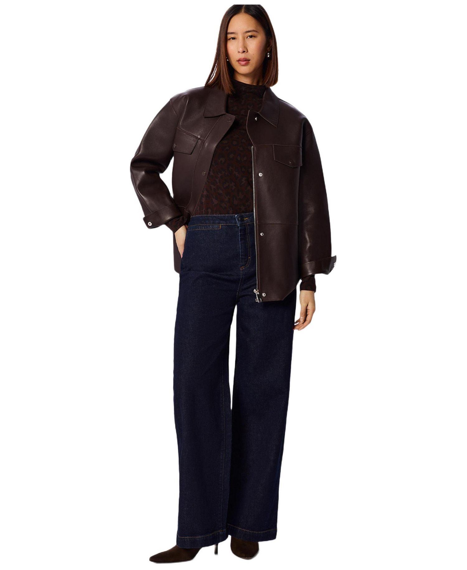 Women's Animal Roll Neck Top