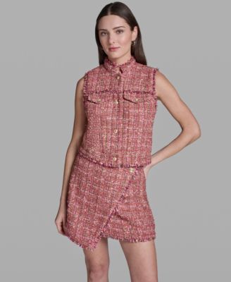 Women's Button-Up Tweed Vest