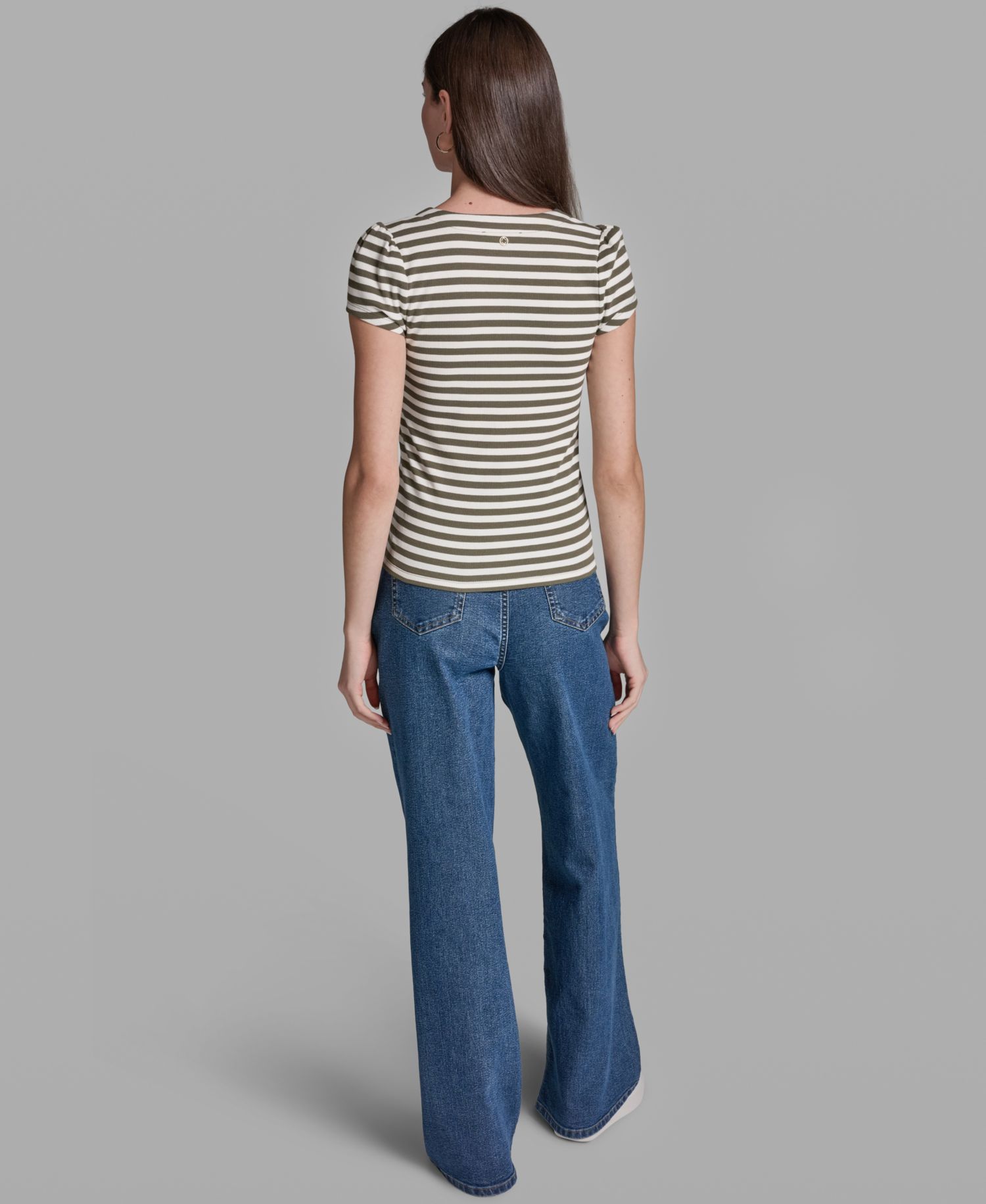 Women's Cap-Sleeve Square Neck Top