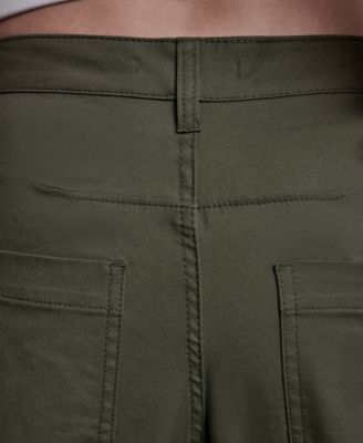 Women's Mid-Rise Pocket Detail Barrel Pants