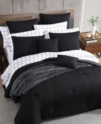 Variegated Waffle Textured 14-Pc. Comforter Bonus Set, Queen
