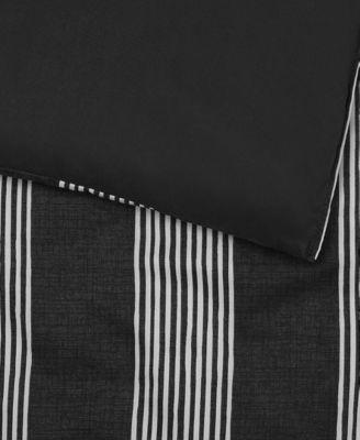 Banded Stripe Textured Microfiber 7-Pc. Comforter Set, King