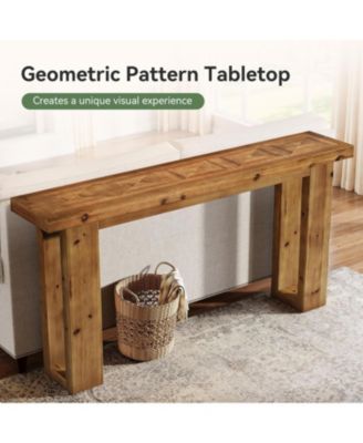 Solid Wood Sofa Table Behind The Couch, 63-Inch Long