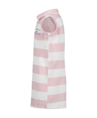 Girls' 7-16 Sleeveless Collared Striped Rugby Polo Dress