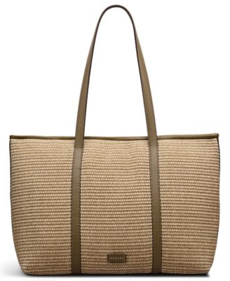 Chartfield Place Extra-Large Raffia Ziptop Tote Bag