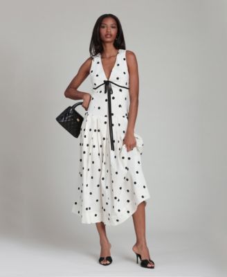 Women's Sleeveless V-Neck Midi Dress