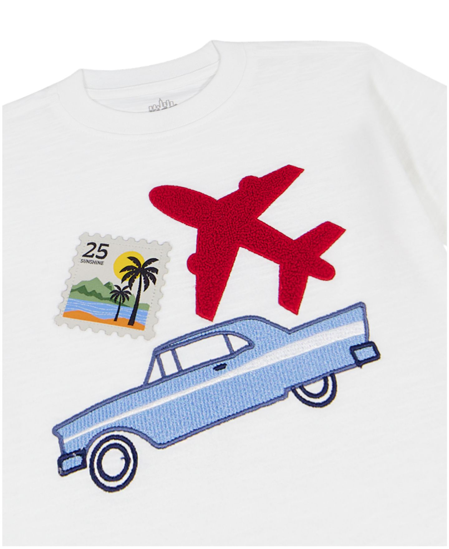Детский комплект Kids Headquarters для малышей: футболка Travels и поплиновые шорты, 2T-5T, цвет: Яркий белый / Красный — фото 5
