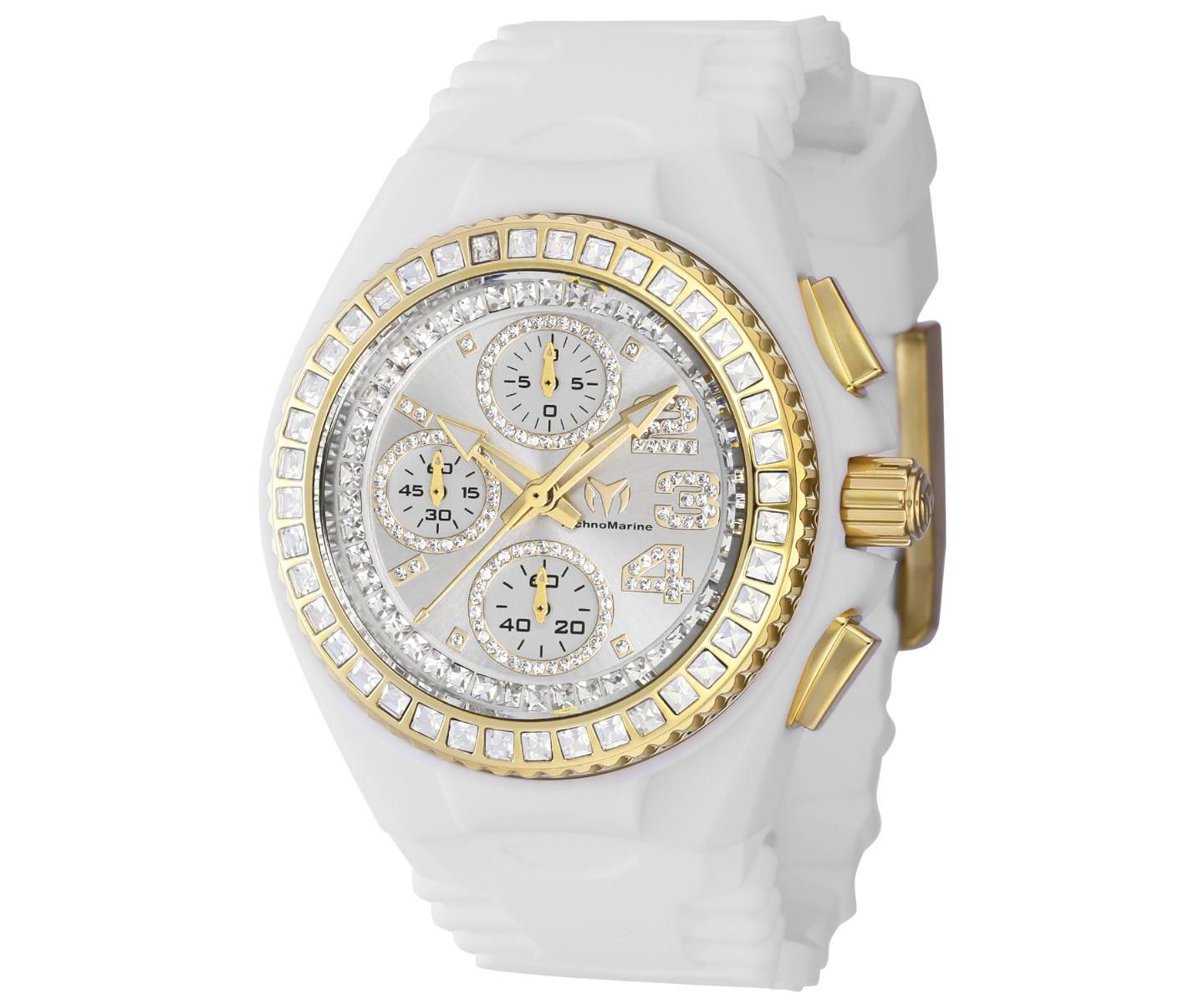 Женские часы TechnoMarine TM-121198 Cruise Quartz Chronograph Silver Dial, цвет: Синий — фото 1