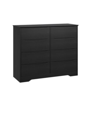 Wooden Dresser with 8 Drawers, Tall Modern Closet with Deep Storage, Large Chest of Drawers with Wide Top, Long Storage Dresser for Bedroom