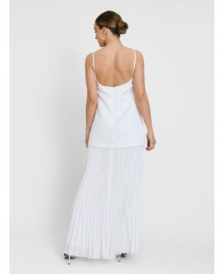 Women's Embellished Pearl Strappy Maxi Dress