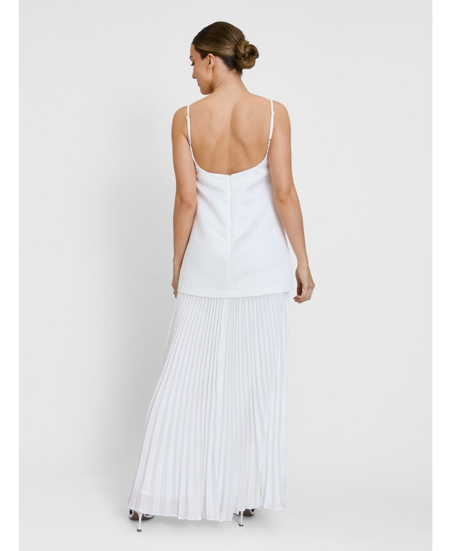 Women's Embellished Pearl Strappy Maxi Dress