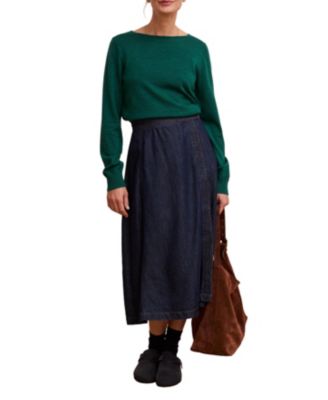 Women's Merino Fine Knit Boat Neck Jumper